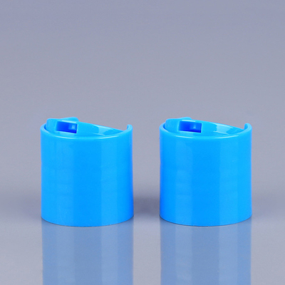 Capsule supérieure de shampooing de polypropylène de chapeau de disque bleu de 24mm
