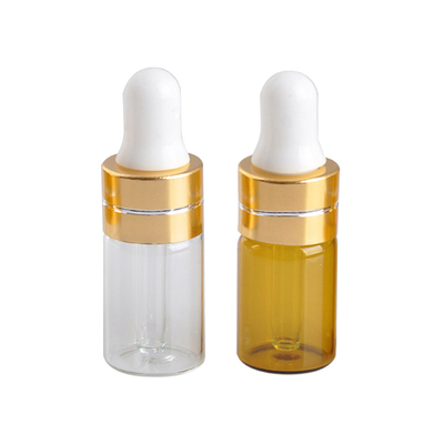 l'huile 3ml essentielle met des bouteilles en bouteille de compte-gouttes d'oeil en verre de Brown