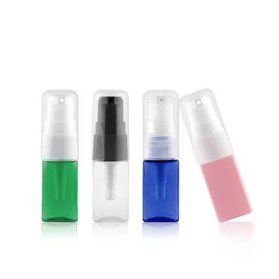 Bouteilles en plastique vides de la lotion 10ML avec le rose bleu transparent de vert de pompe
