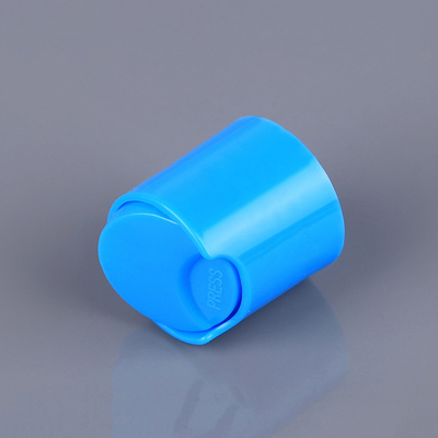 Capsule supérieure de shampooing de polypropylène de chapeau de disque bleu de 24mm