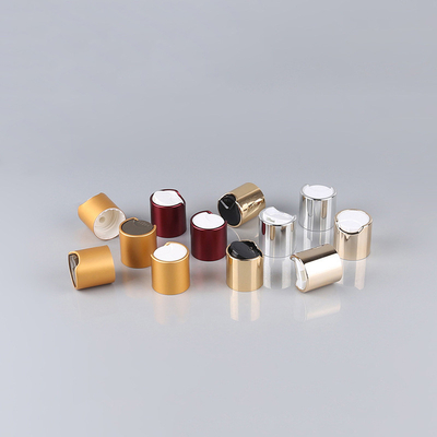 24mm chapeau supérieur de disque en aluminium de 28 millimètres pour la bouteille cosmétique aucune fuite