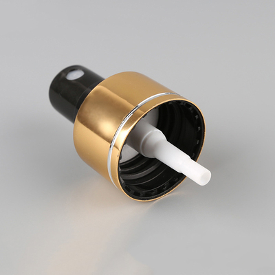 Parfumez le pulvérisateur fin noir 24/410 28/410 de brume d'or en aluminium
