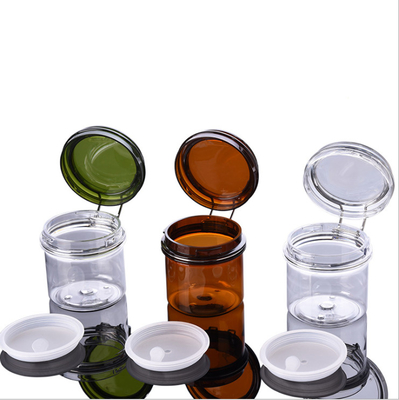Les huiles de lotions dégagent les pots crèmes vides de maquillage de Brown avec les couvercles 20ml