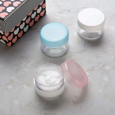 Pots en plastique vides de pot crème cosmétique d'ODM 10ml avec le chapeau de pp