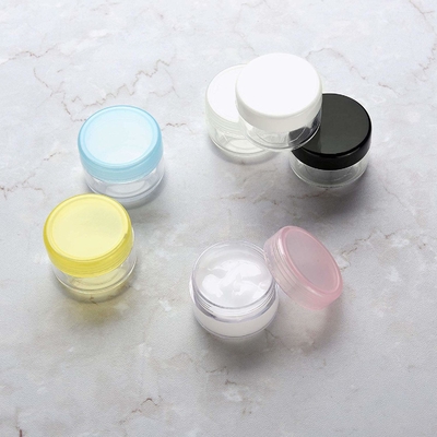 Pots en plastique vides de pot crème cosmétique d'ODM 10ml avec le chapeau de pp