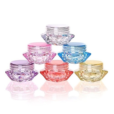 petits pots 5ml crèmes cosmétiques en plastique avec portatif rechargeable de couvercles