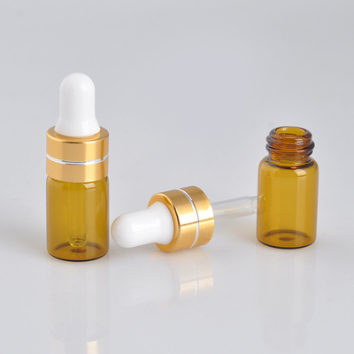 l'huile 3ml essentielle met des bouteilles en bouteille de compte-gouttes d'oeil en verre de Brown