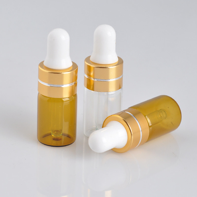 l'huile 3ml essentielle met des bouteilles en bouteille de compte-gouttes d'oeil en verre de Brown