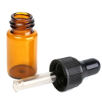 l'huile 5ml essentielle met de petites bouteilles en bouteille en verre de compte-gouttes de Brown