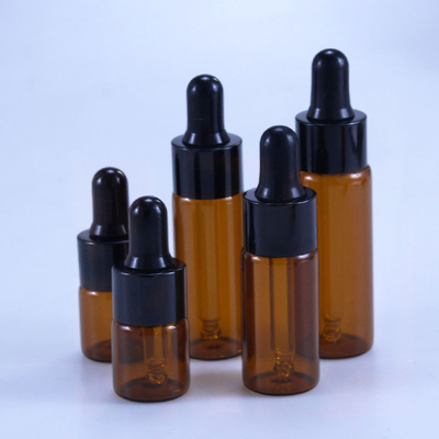 Bouteille en verre de compte-gouttes des cosmétiques 10ml 15ml 20ml Brown pour l'huile essentielle