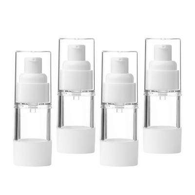 Cosmétique privé d'air blanc en plastique d'emballage de bouteille de pompe de pp 15ml