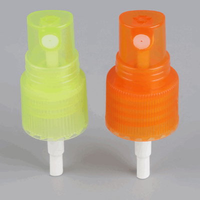 Pompe en plastique orange verte de jet de brume de 24mm pour la bouteille d'ANIMAL FAMILIER