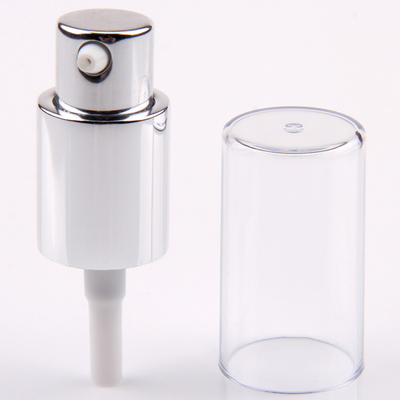 20/410 pompe argentée en aluminium de lotion de pompe crème cosmétique avec la pleine couverture