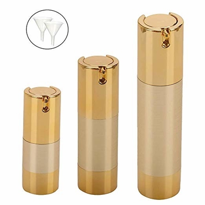 La pompe privée d'air de petit or technique UV met 15ml en bouteille 30ml 50ml