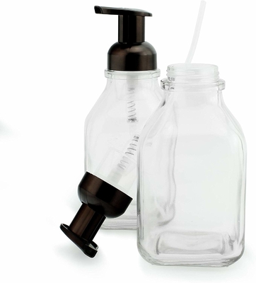 La pompe de lotion de l'ANIMAL FAMILIER 500ml de noir de LinDeer met transparent en bouteille