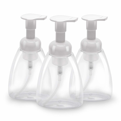 Bouteilles en plastique vides transparentes de la lotion 500ml avec la pompe 28mm