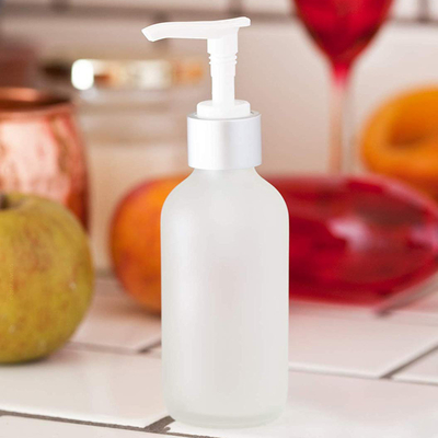 LinDeer 100ml blanc a givré l'ODM en verre de bouteille de lotion de pompe