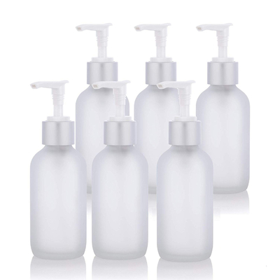 LinDeer 100ml blanc a givré l'ODM en verre de bouteille de lotion de pompe