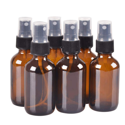pots cosmétiques de bouteille de jet de 50ml Brown avec la pompe de 24MM pour le liquide