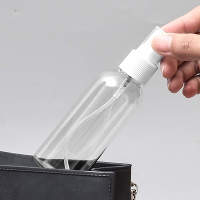 Pots 100ml cosmétiques en plastique d'ANIMAL FAMILIER transparent avec la pompe de 24mm