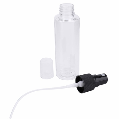 Pots 100ml cosmétiques en plastique d'ANIMAL FAMILIER transparent avec la pompe de 24mm